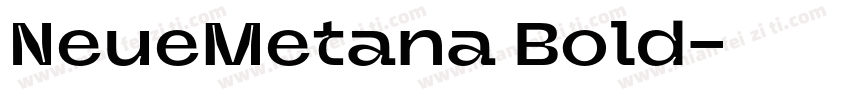 NeueMetana Bold字体转换